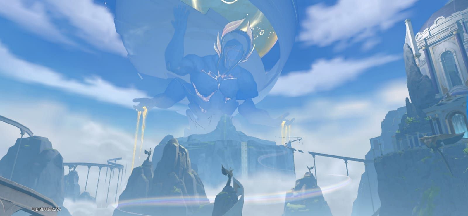 The Dawn Device as seen in the city of Okhema (Image via HoYoverse)